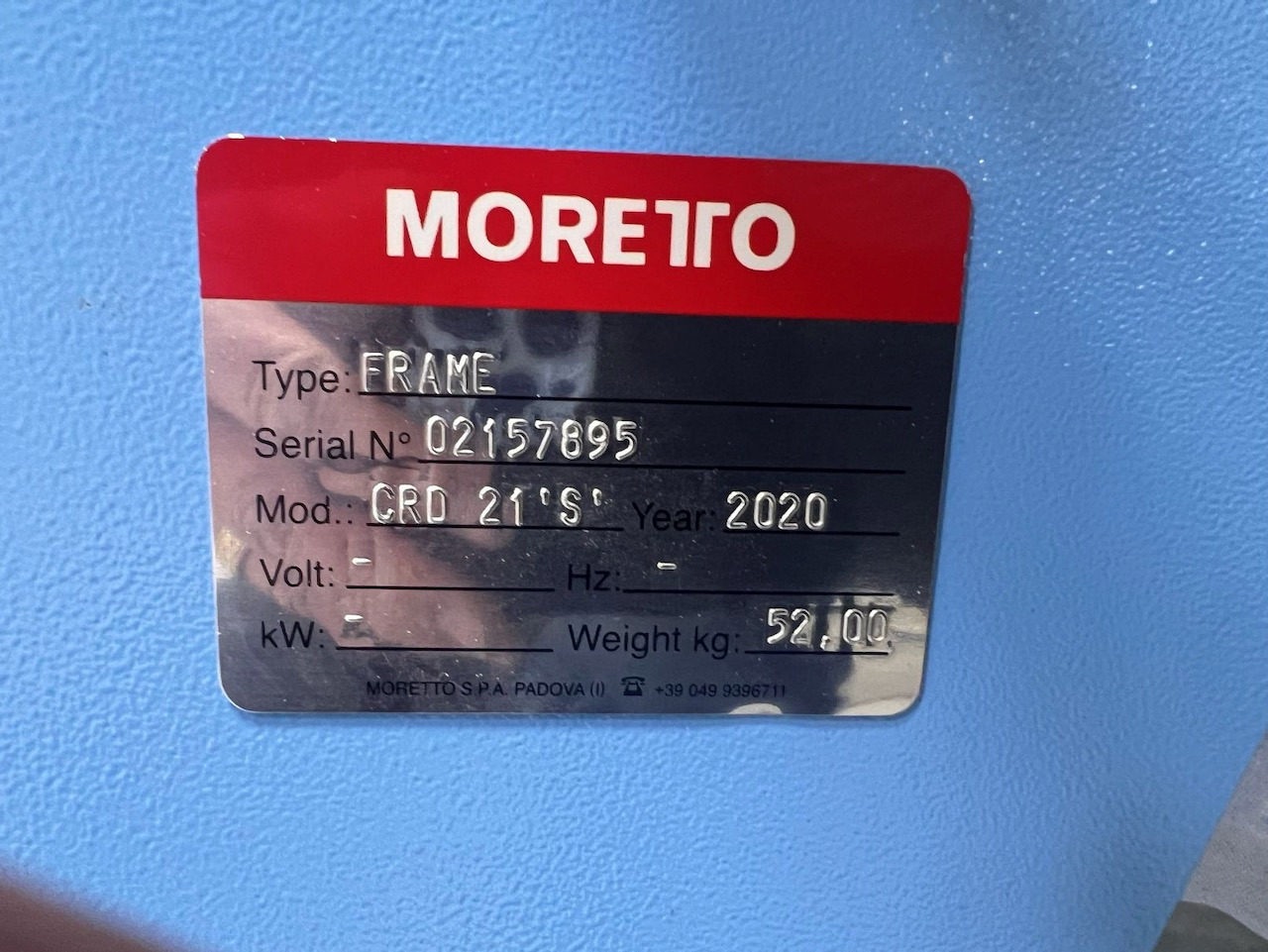 2019 Moretto Hopper 0TX  & 2019 Moretto XD 21  Dehumidifier