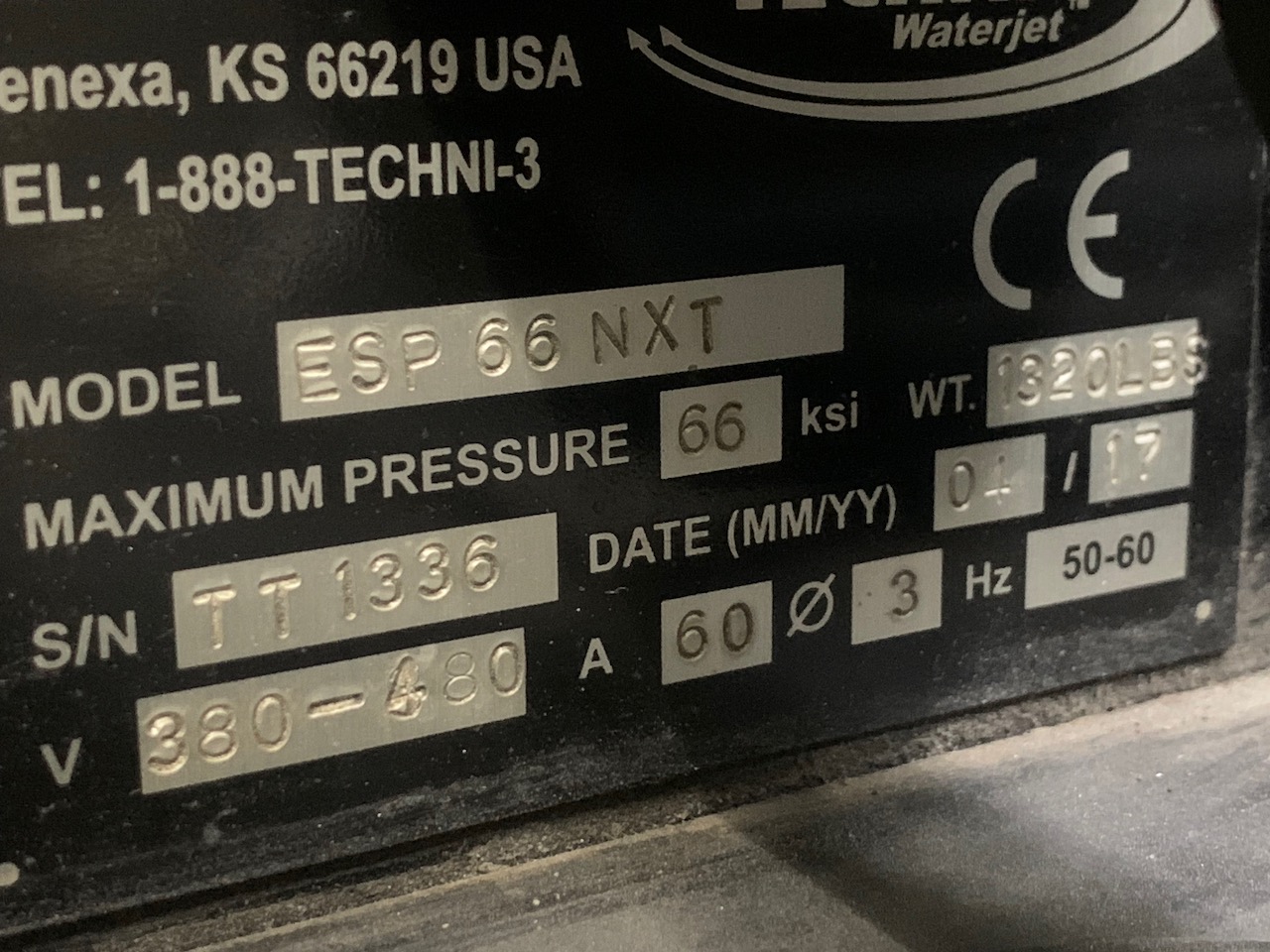 2007 TECHNI INTEC 612 5-AXIS WATERJET $76,500